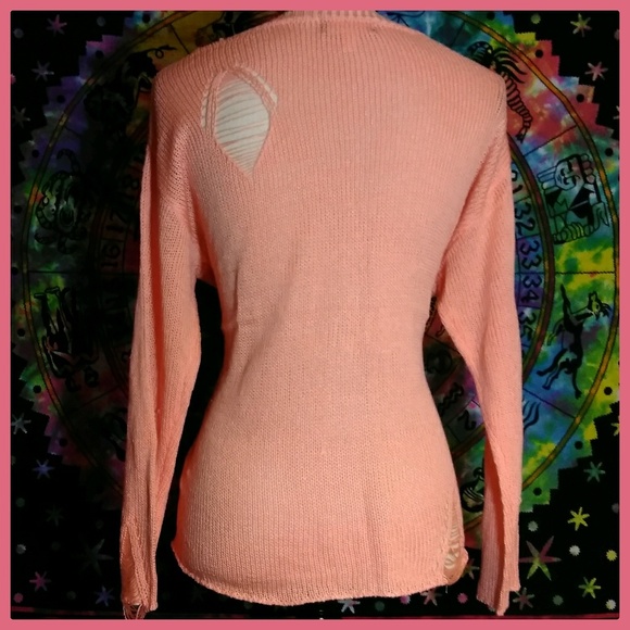 Fifty Street "Distressed" Heart Sweater - Picture 2 of 6